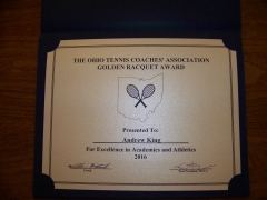 2016 Golden Raquet Award Andrew King