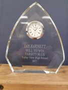 2017 Will To Win Award (Varsity A) Ian Barnett