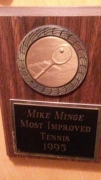 1995 Most Improved Award Mike Minge